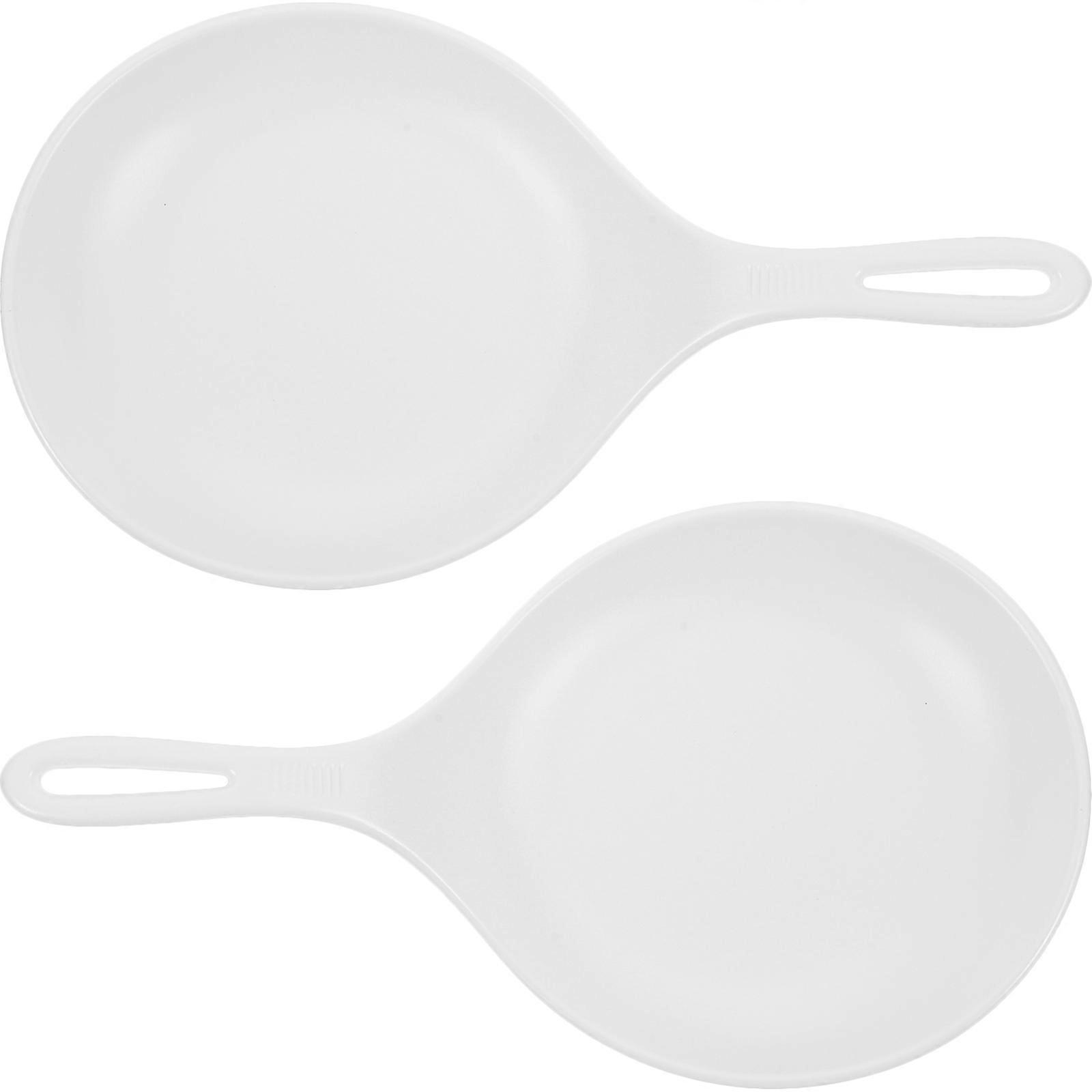 2pcs Serving Platter Unique Dinner Plate with Handles Snack Dish Practical Kitchen Tableware