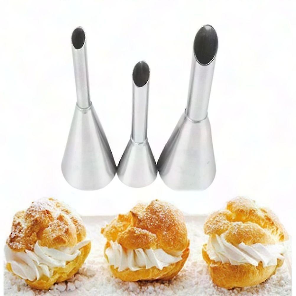 3ks Krémové lístkové trysky z nehrdzavejúcej ocele Tipy na pečivo pre tortu Cupcake Zdobenie potrubného nástroja
