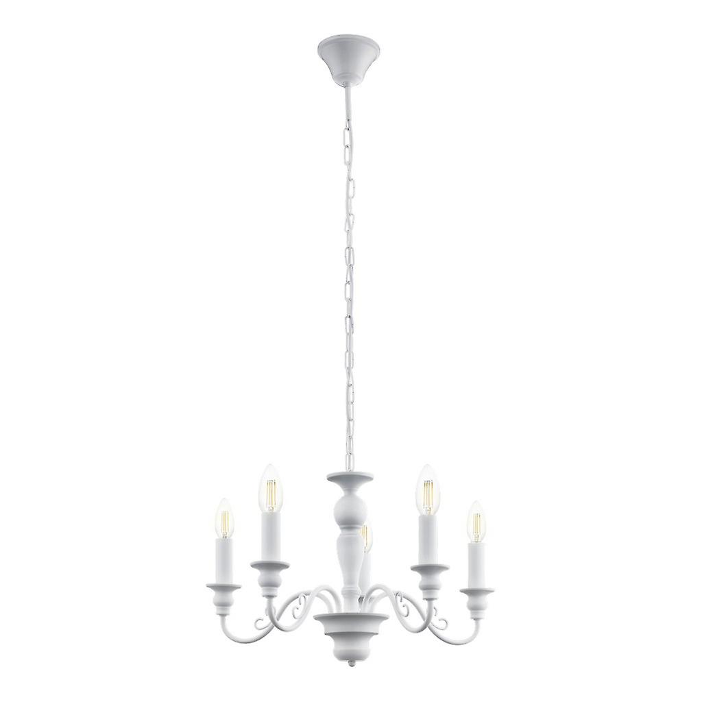 Caposile 5 Lamp Multi Arm Chandeliers White