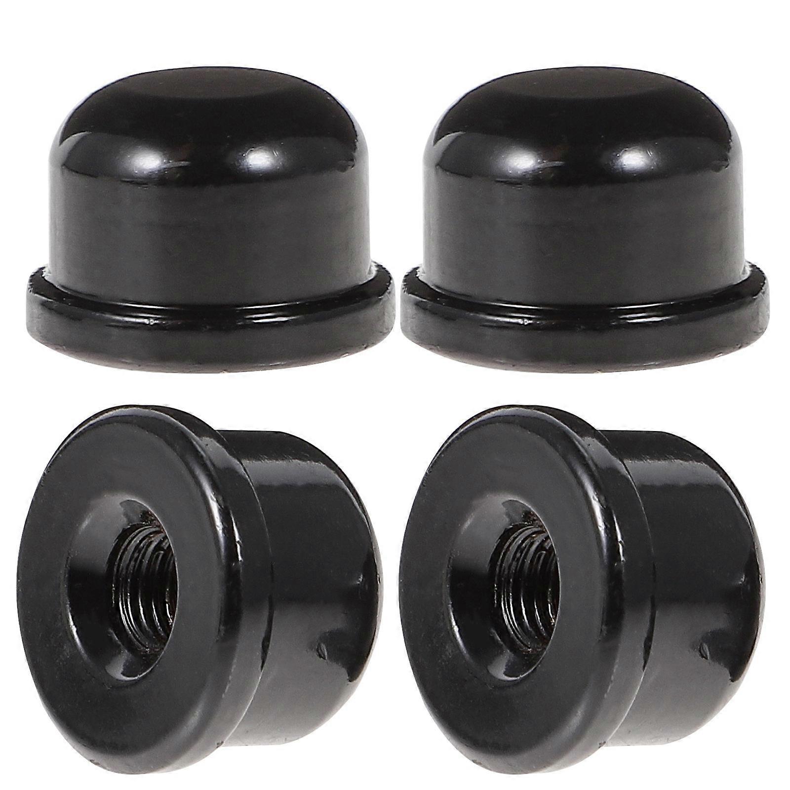 8pcs Black Metal Lamp Finial for Table and Floor Lamps with Screw Design for Safe Bulb Protection
