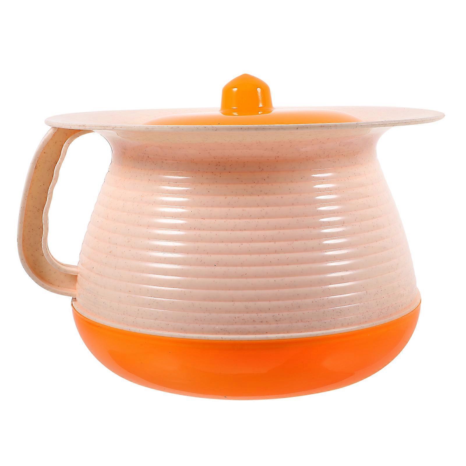 Non-slip Chamber Potty For Infants During Nighttime Use Orange Color Easy To Clean 1Set