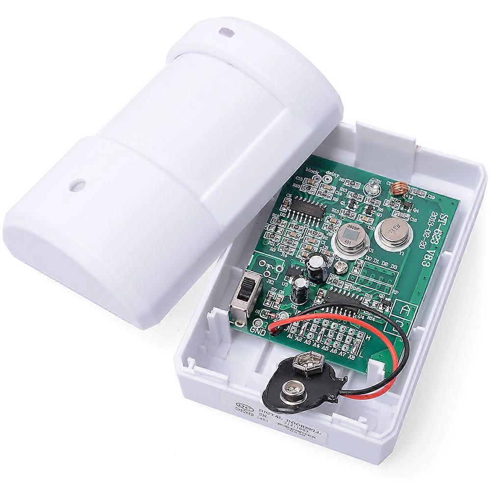 Cordless Infrared Doorbell Alarm Solution Designed For Family Courtyard And Home Use With 100 Meters Detection Range 1 Set