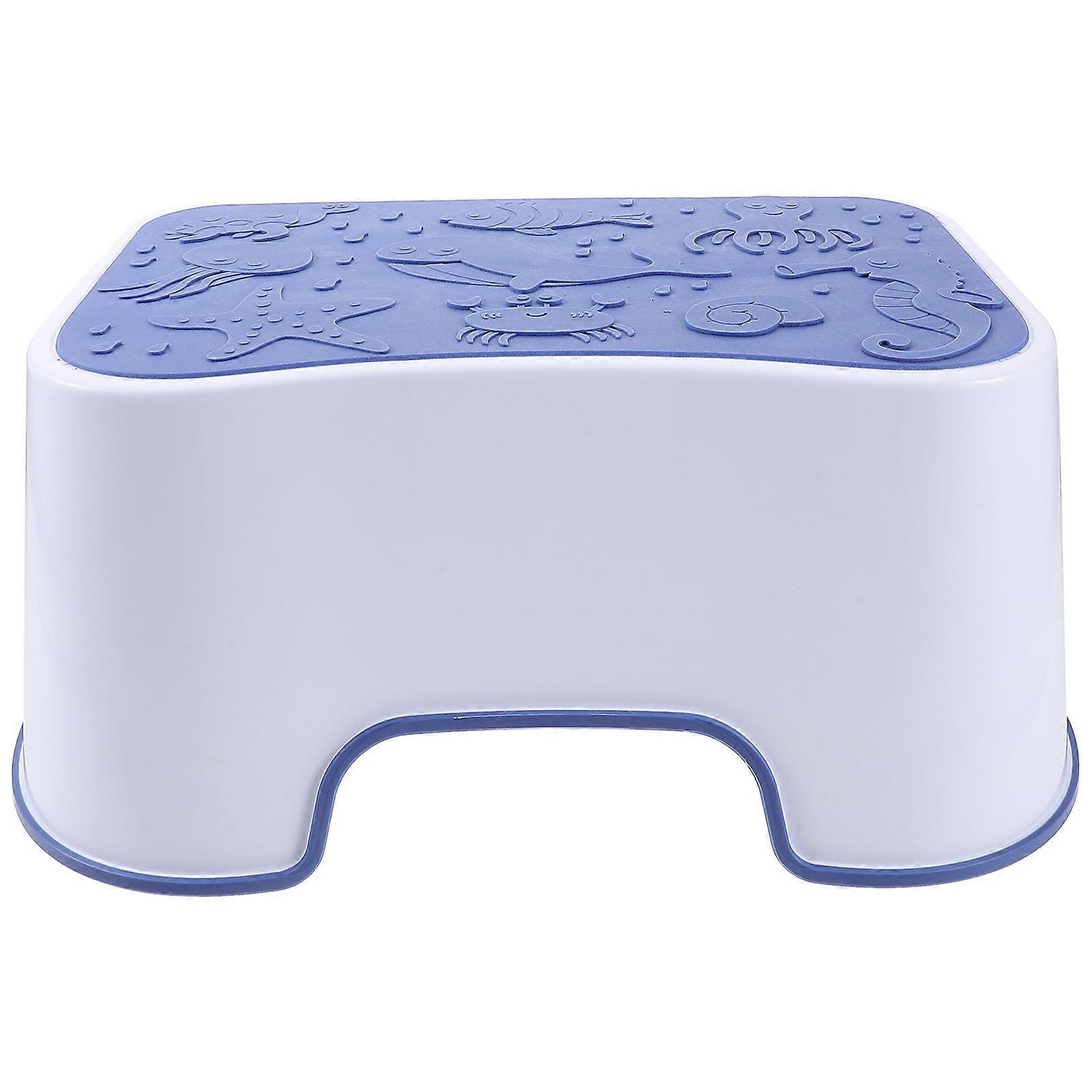 Durable Blue PP Material Bathroom Footstool for Home Use Stable and Easy to .8x5.9 Inches