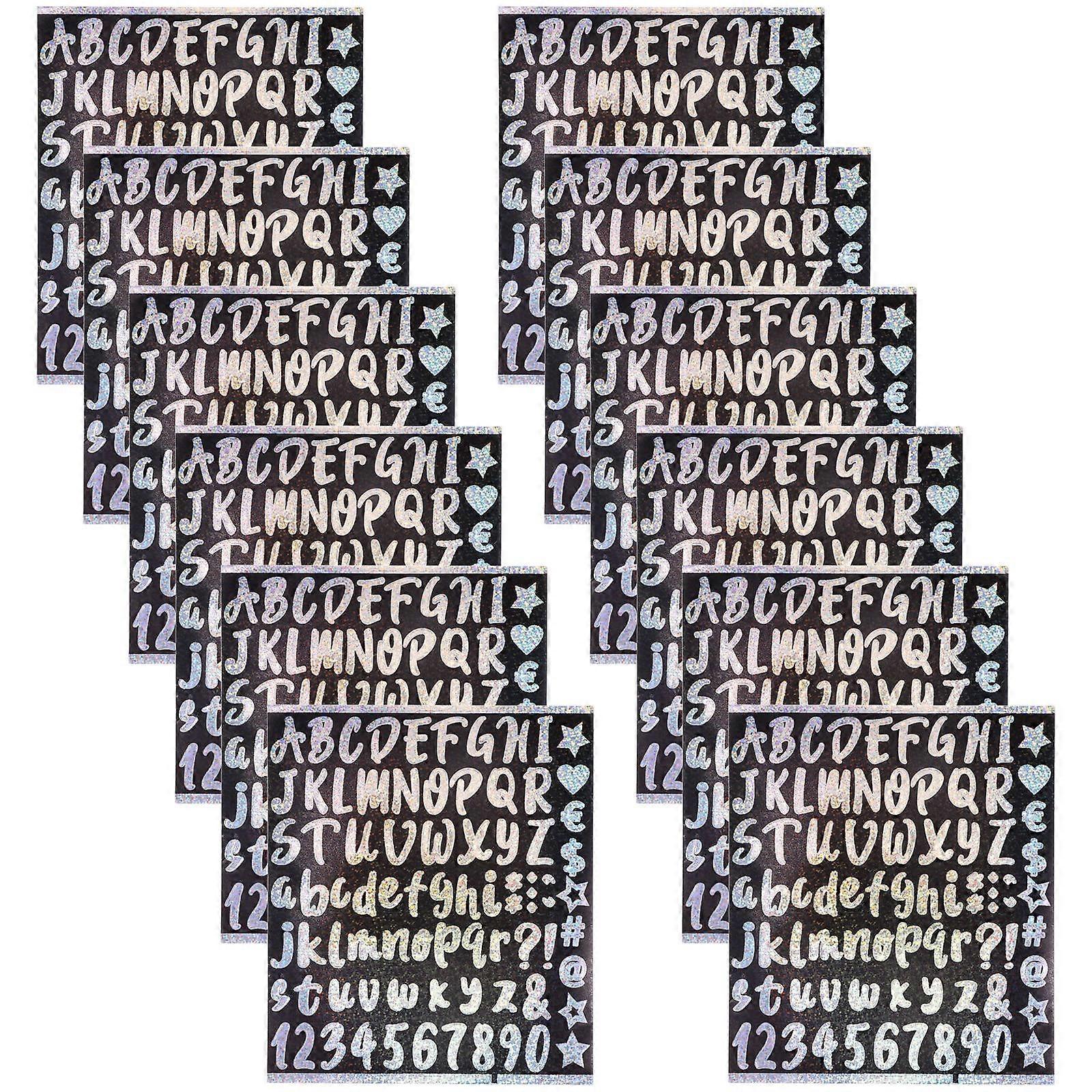 Mailbox Number Reflective Stickers For Educators 12Pcs Outdoor Use Easy Peel And Stick