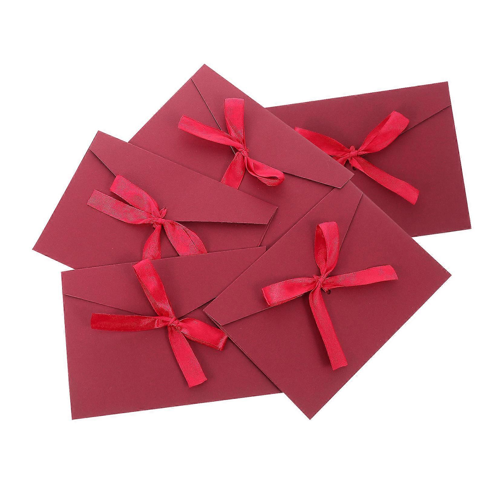 Thickened Postcard Envelopes with Bow Tie Design, Portable Invitation & Blessing Card Holders for Weddings, Thank You Notes & Everyday Use (10pcs)