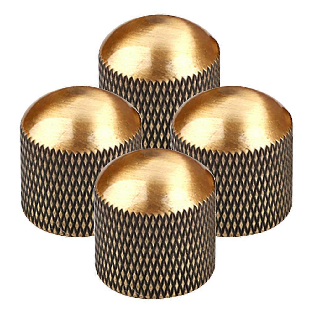 4pcs Metal Guitar Volume Knobs – Durable, Easy to Install Control Knobs for Electric Guitars and Basses with Fine Workmanship and Practical Design
