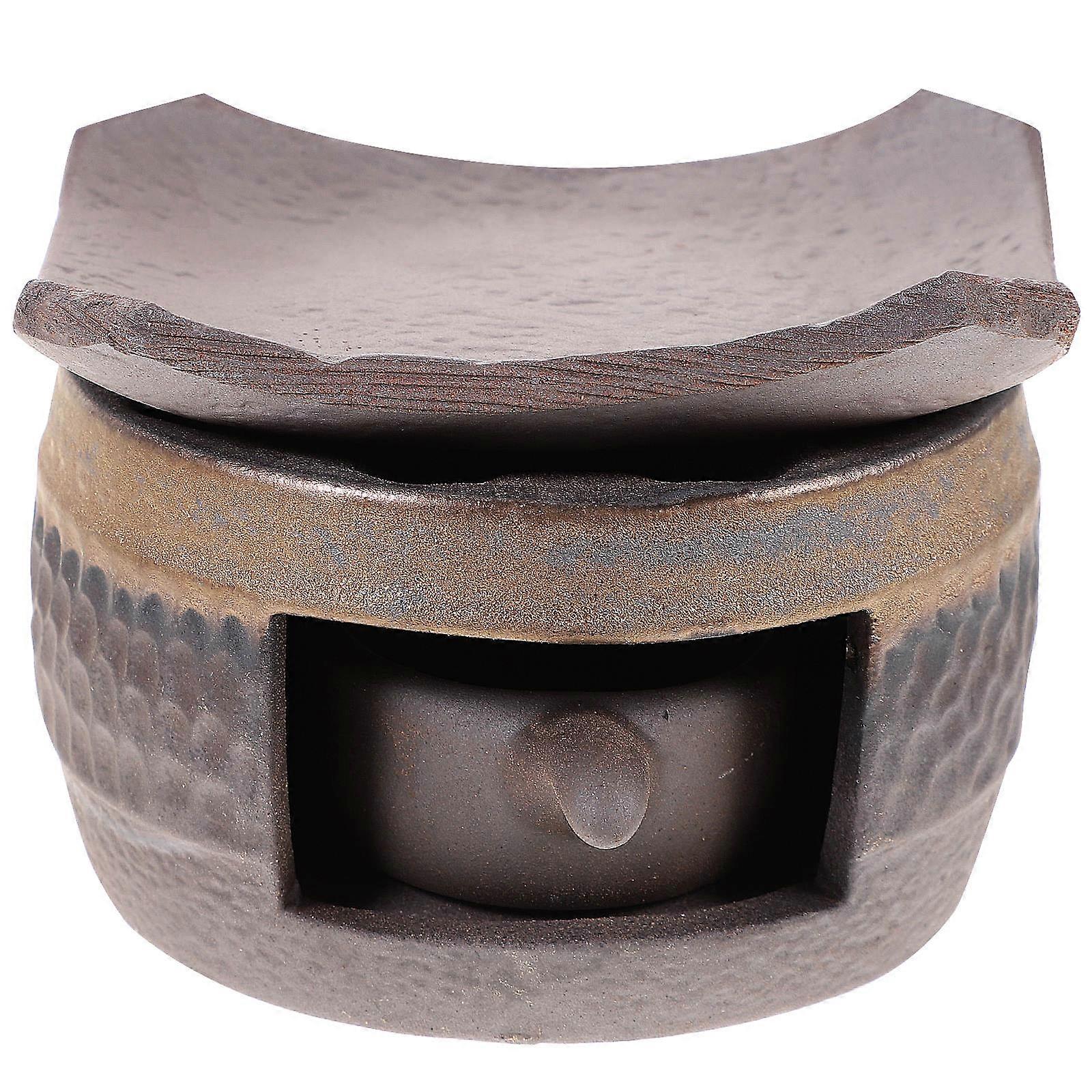 1 Set Ceramic Tea Warmer with Tea Light Candle Holder and Accessories