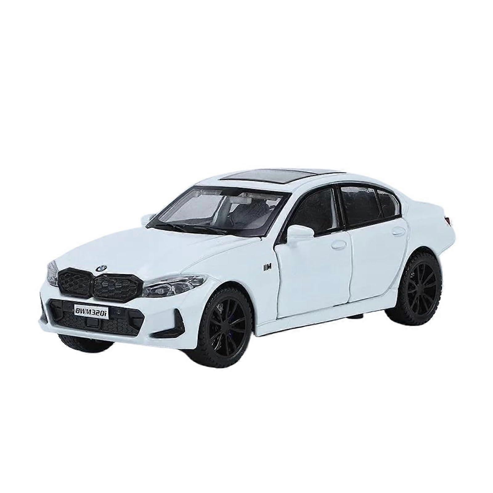 1:32 Scale Accurate Model Car for BMW 3 Series 320i Zinc Alloy Car Model Simulation Metal Craft Desktop Collection Ornaments Diecast Vehicle (White)