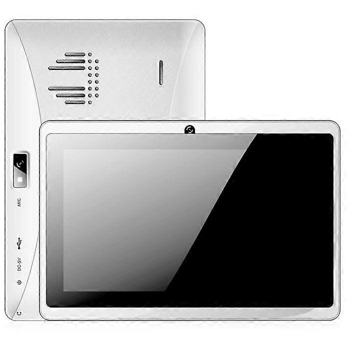 7 Inch Quad Core Touchscreen Tablet Android Flash Camera Micro SD USB 24GB White YONIS