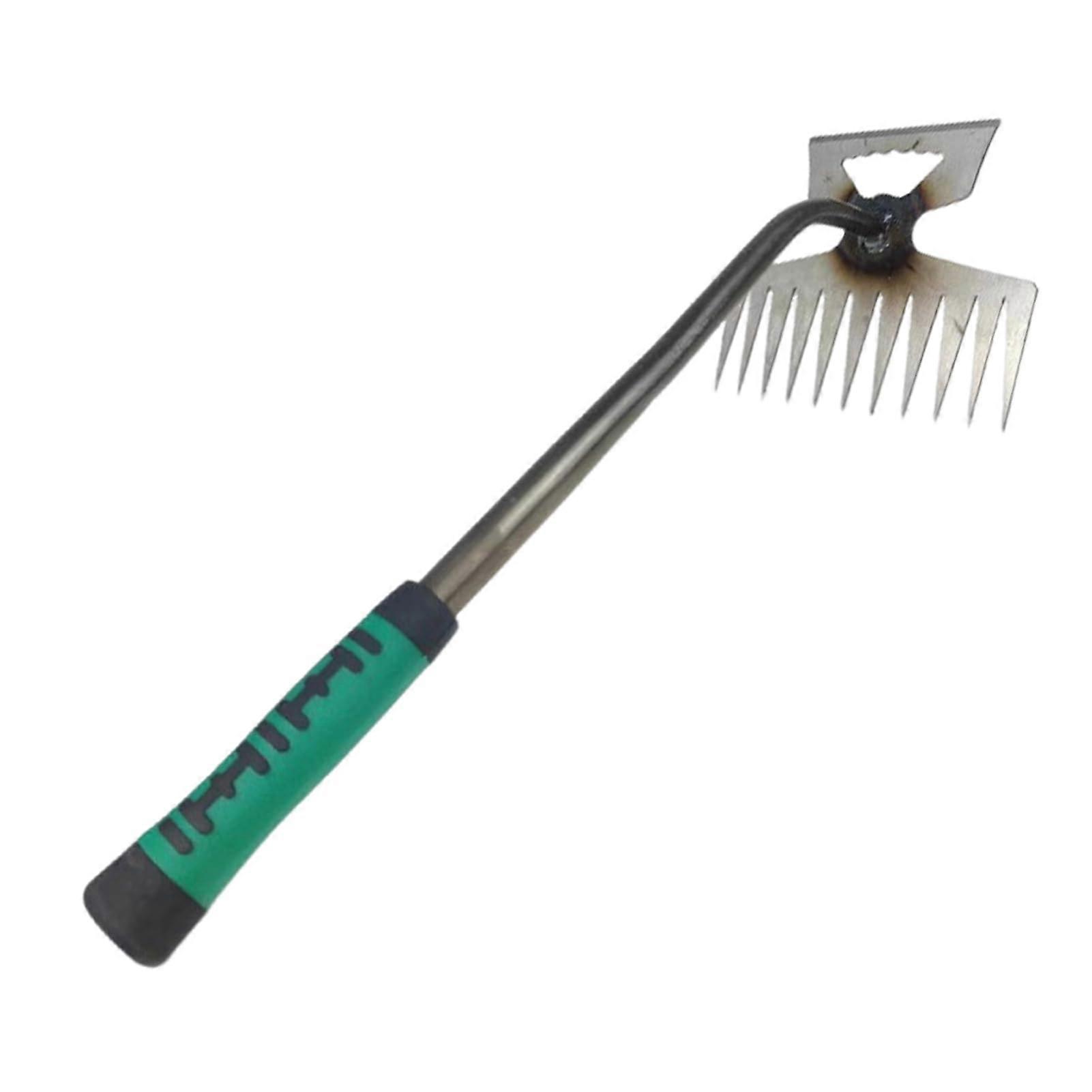 Garden Hoe with NonSlip Handle and 5/6/11 Prong Cultivator for Weeding Digging Planting