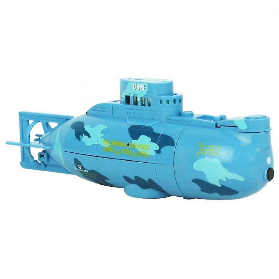 Remote Control Mini Submarine Toy with 360° Dive Function for Kids - Blue
