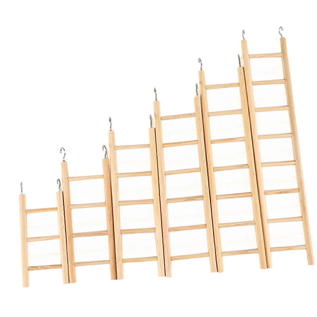 Wooden ladder for bird cage, climbing ladder for parakeets, parrot toy