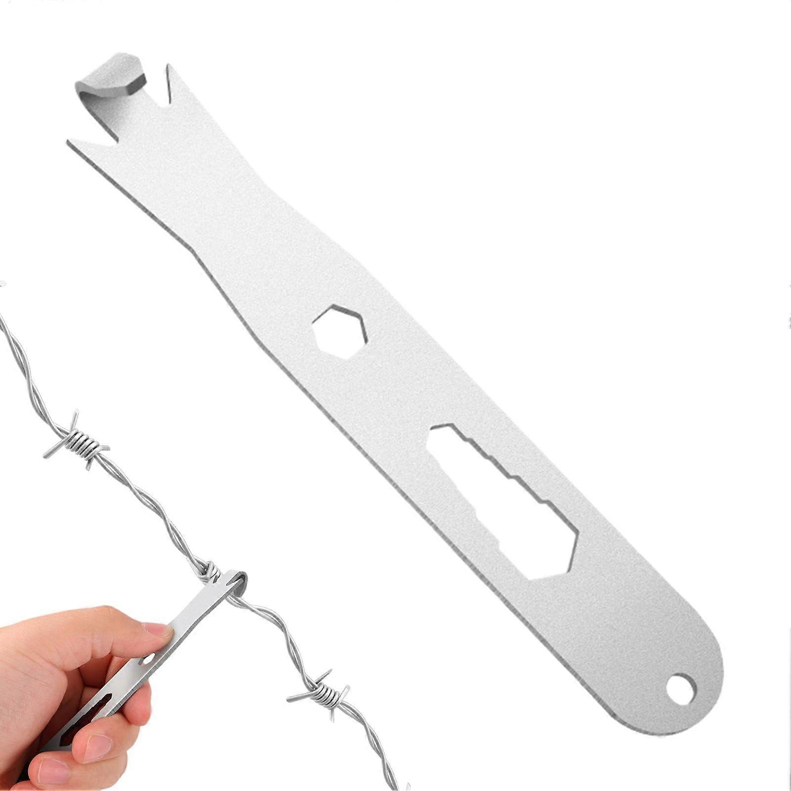 Zaundraht Twister for T-Clips, Stainless Steel Wire Tensioning Tool, Multi-Functional Fence Tool with Hex Holes