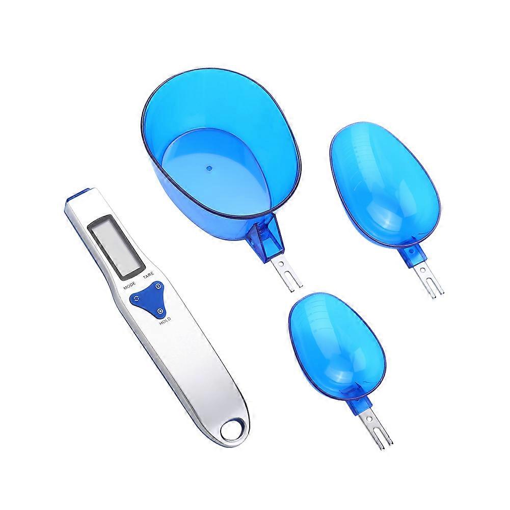 Digital Electronic Kitchen Scale, Portable LCD Display, 300g/0.1g, with 3 Measuring Spoons