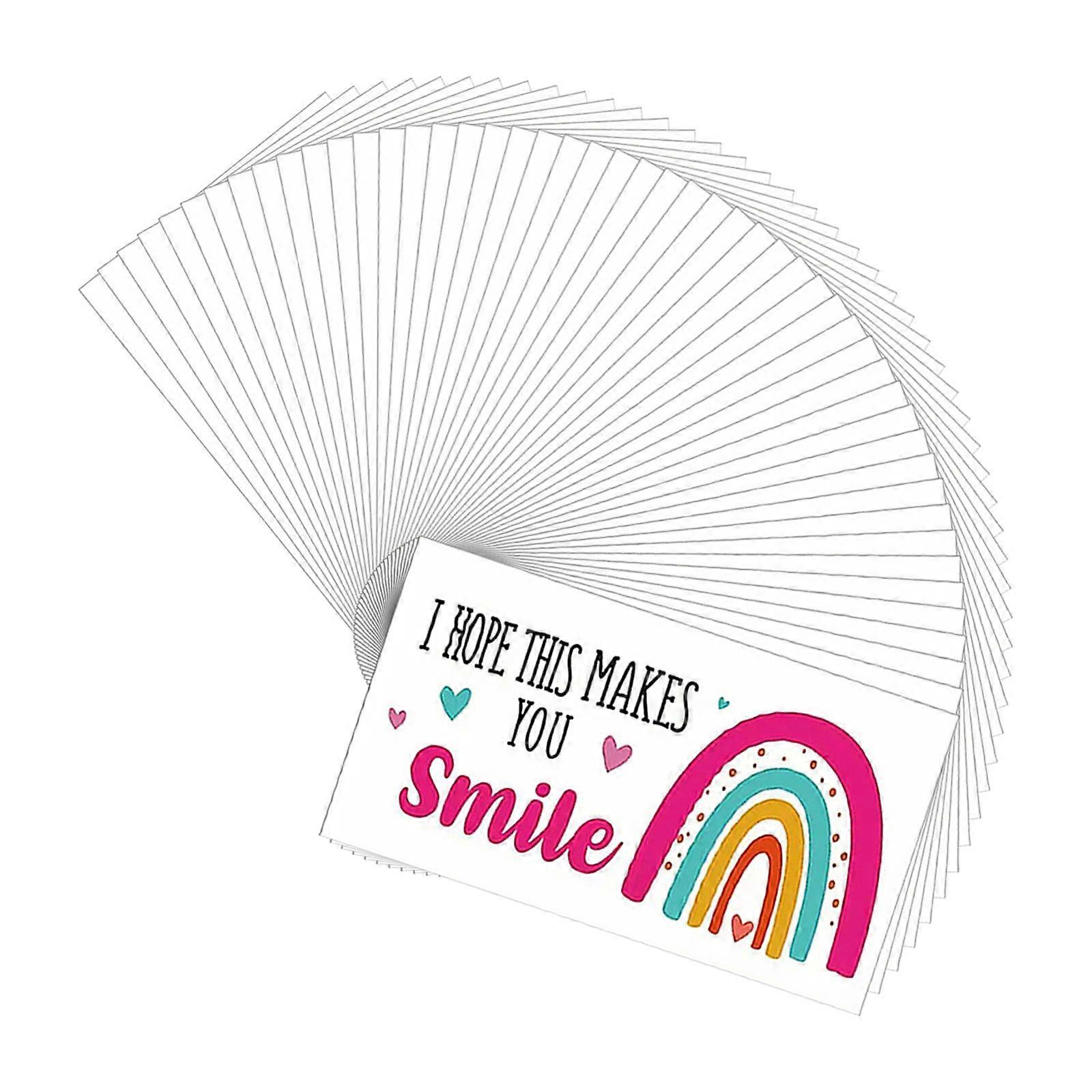 50Pcs Customer Appreciation Thank You Note Cards Colorful Appreciation Greeting Card Set Gratitudes Cards For Shopper Ref: 8386