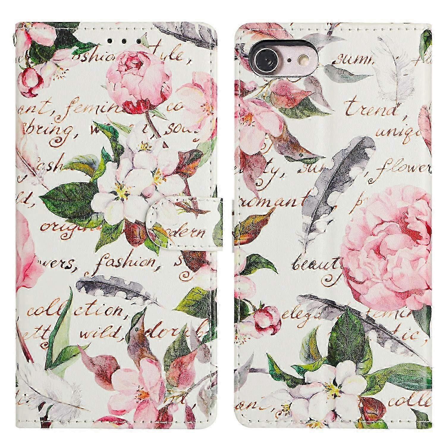 PU Leather Flip Wallet Case with Stand and Card Holder for iPhone 16e - Painted UK Design
