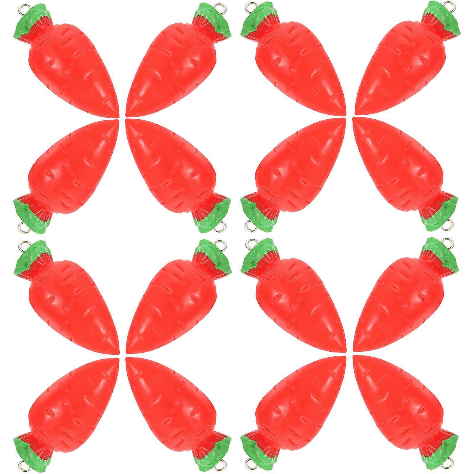 Mini Artificial Carrot Decoration Carrot Shape Easter Craft Projects Plastic Resin Red for Diy Projects 20Pcs