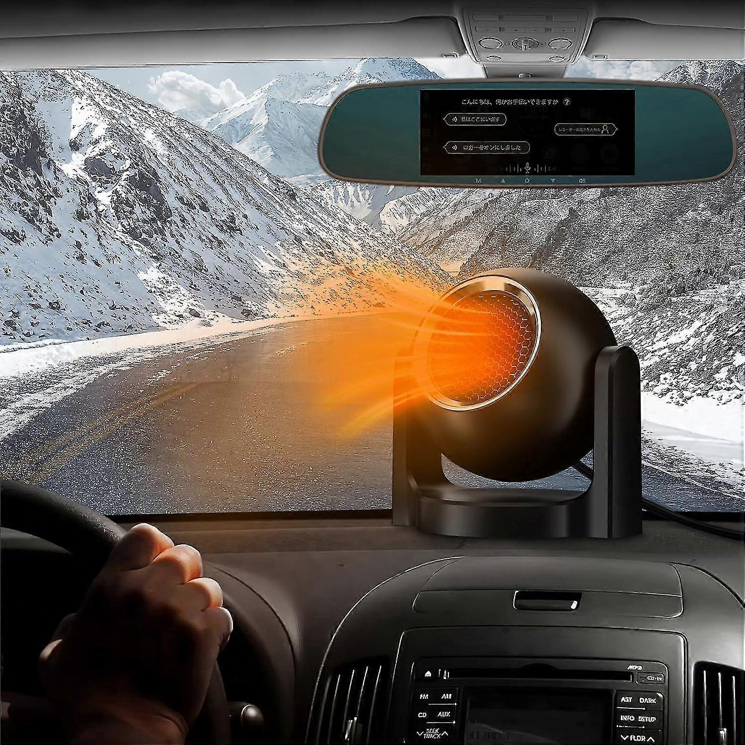 12v Portable Car Heater, Car Heater That Plugs Into Cigarette Lighter, Car Heater And Defroster With 360 Degree Rotary Base,hw