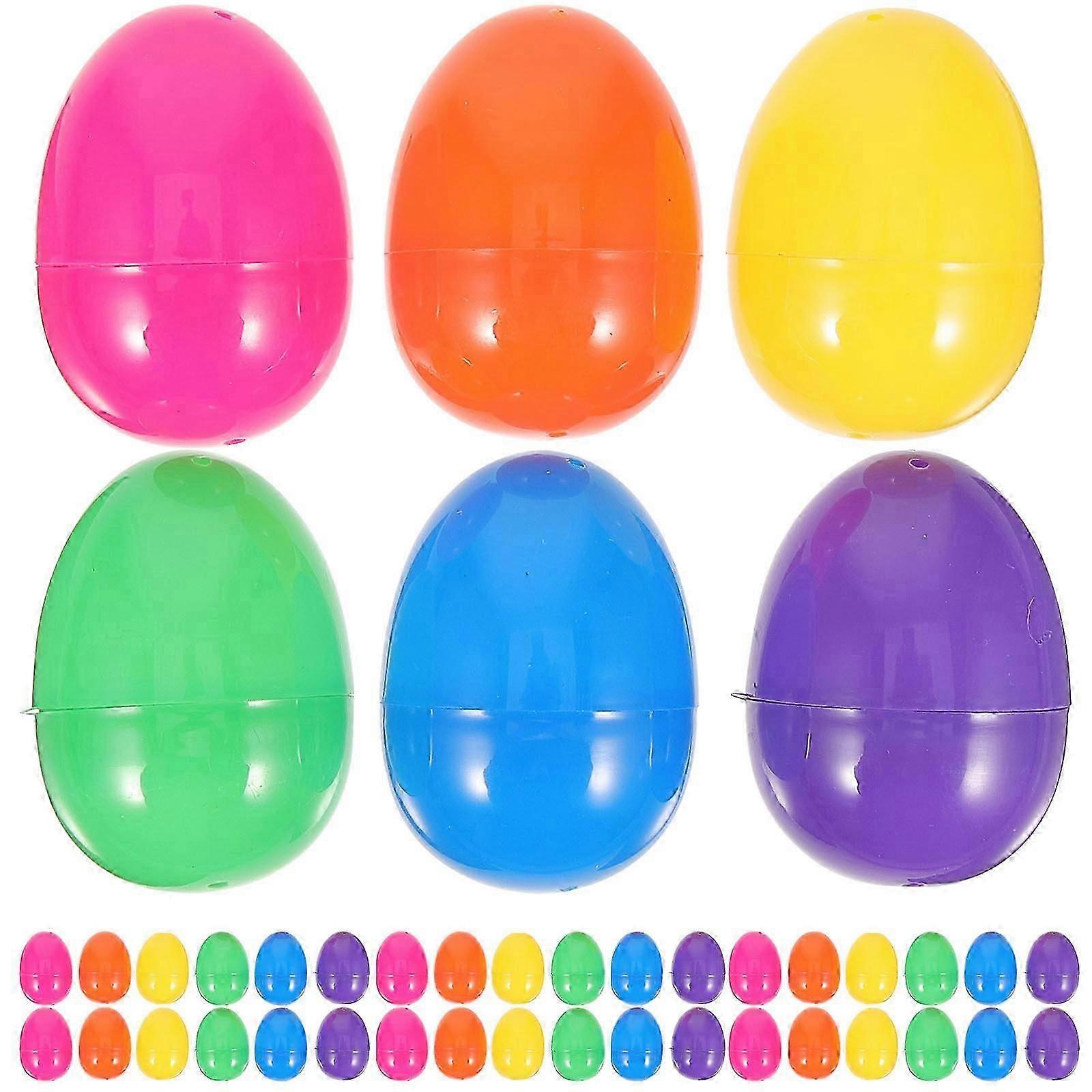 50pcs Easter Eggs Empty Eggs Plastic Egg Playthings Fillable Plastic Easter Eggs