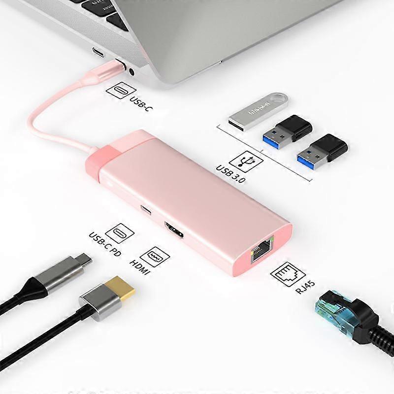 BS6A Metal Type-C Docking Station USB HUB