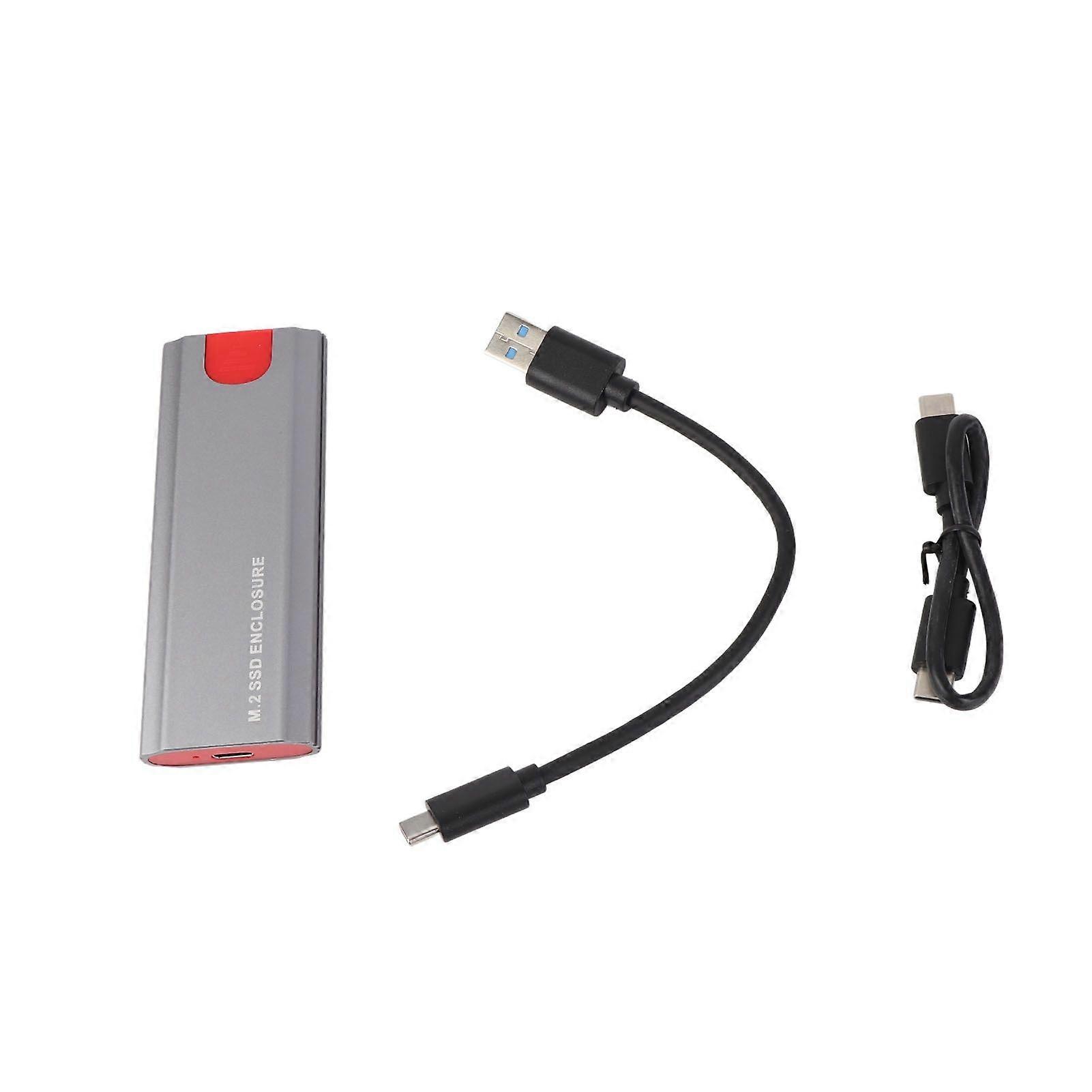 M.2 NVME SSD Enclosure 10Gbps High Speed Transmission PCIe NVMe m Key M.2 SSD Enclosure Adapter Dark Grey (Not Inclube Hard Disk)