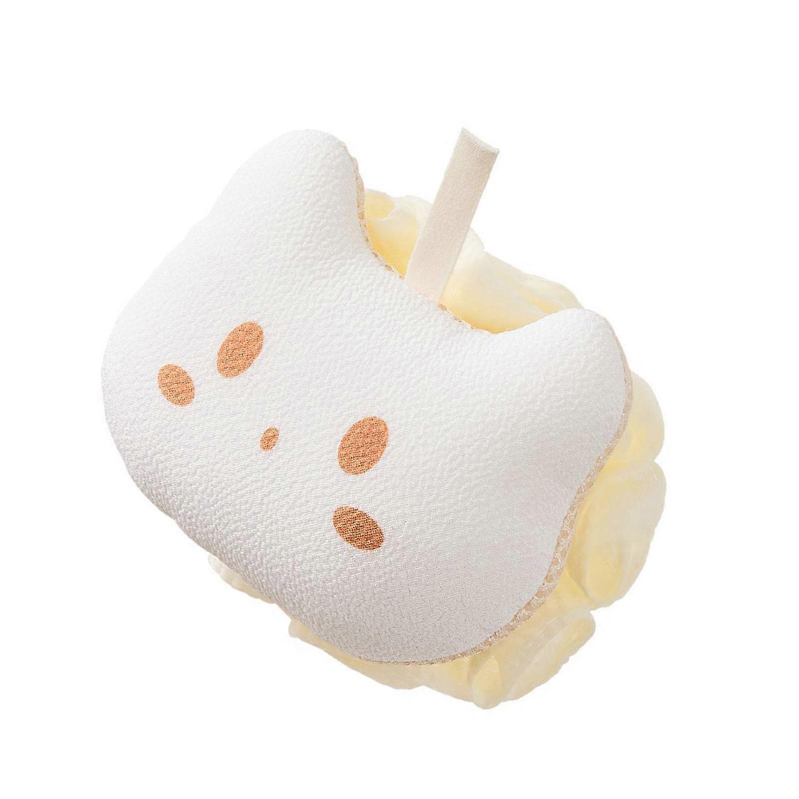 Double Sided Bath Scrub Extended Back Scrubber Deep Cleans Exfoliator Soft Washcloth Bathroom Essential  White