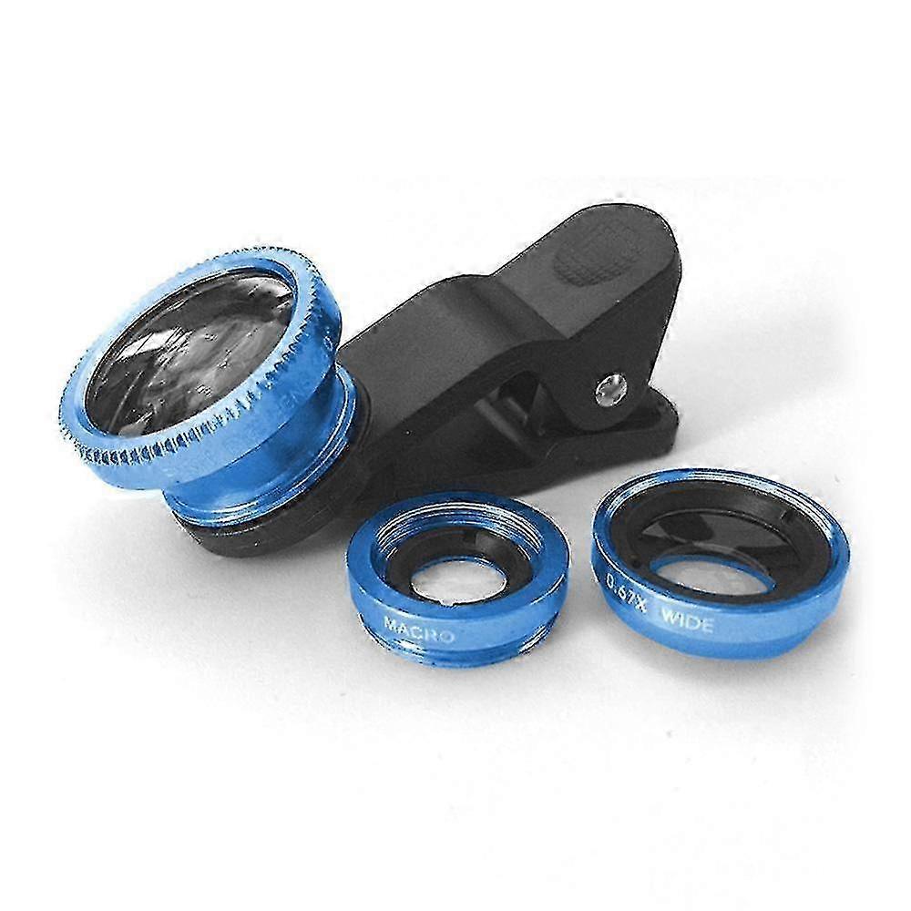 FONKEN 3 in 1 Fisheye Phone Lens Wide Angle Zoom Fish Eye Macro Len...
