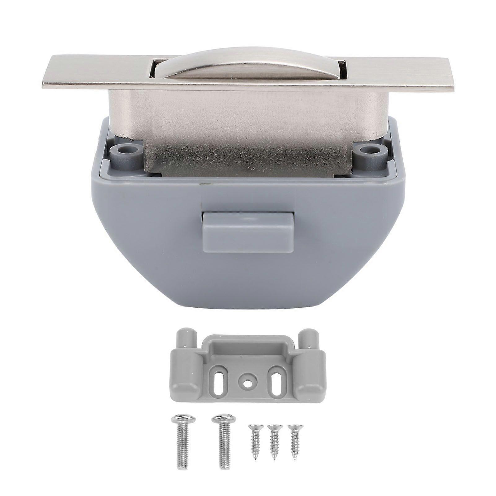 RV Push Cabinet Latch Zinc Alloy Keyless Cupboard Locks for RV Yachts Motorhome Caravan Brushed Nickel