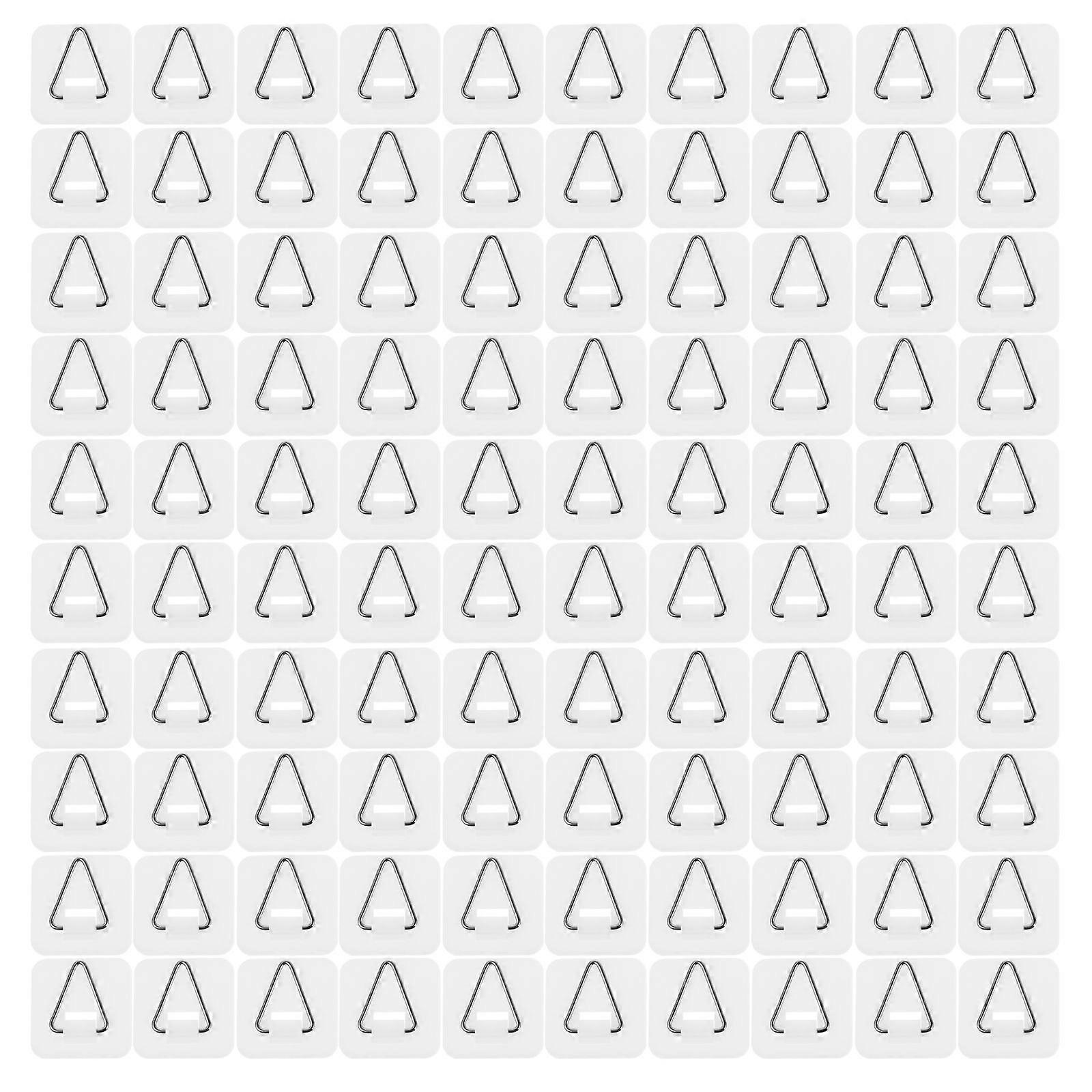 100pcs Vertical Plate Holders Invisible Plate Hanger Multi-use Plate Hanger (Adhesive Is Not Included) (Small Size)