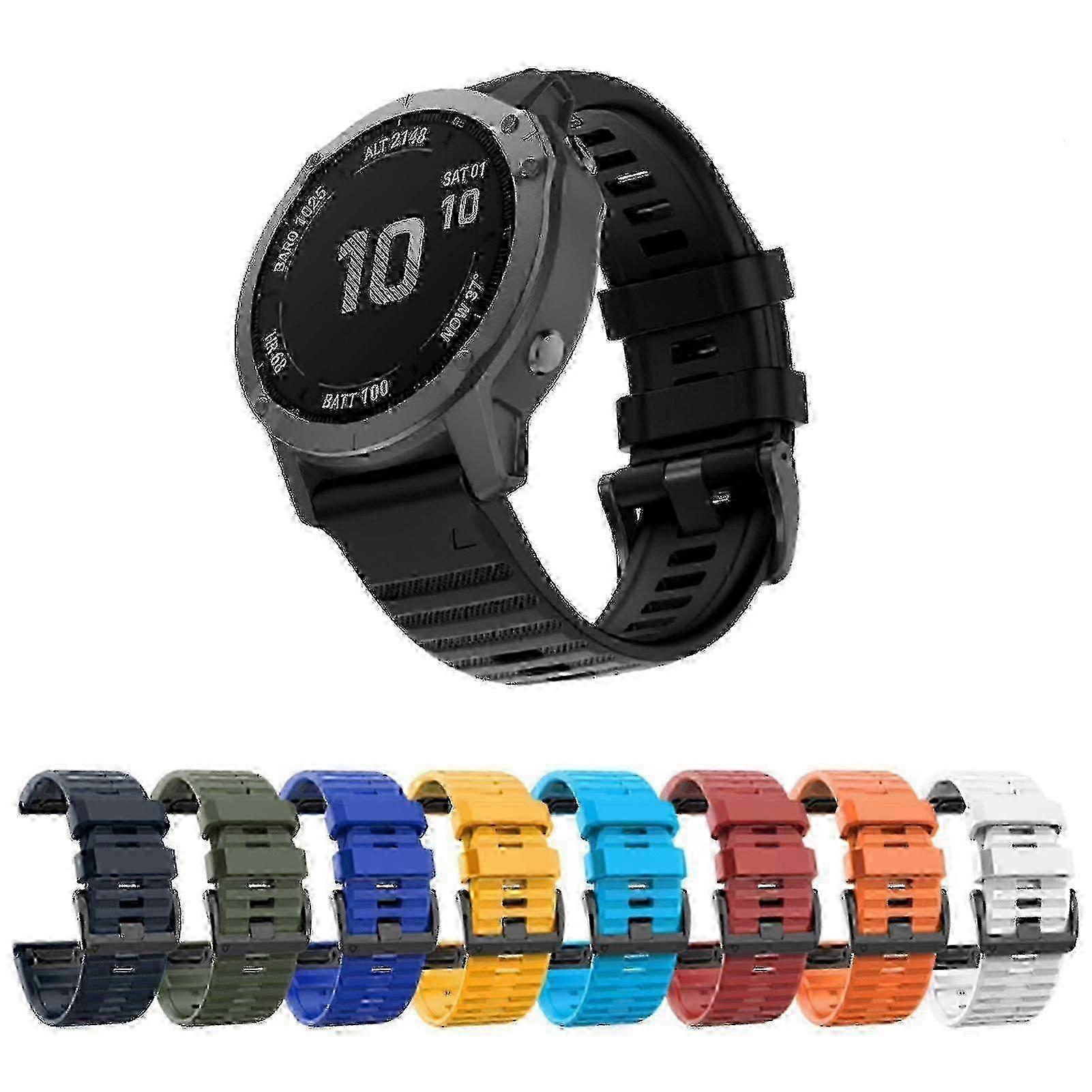 Silicone strap quick release for Garmin Fenix 6 & 5 22mm--White