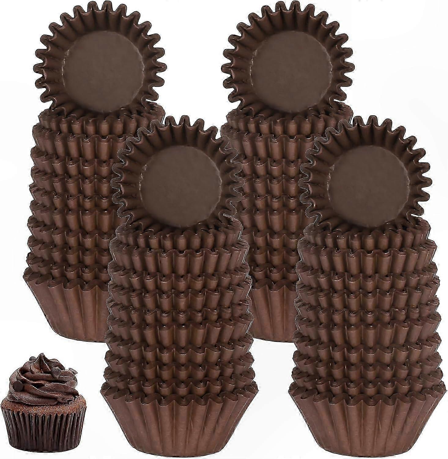 1000 Count Mini Paper Muffin Liners - Greaseproof Disposable Cups for Cupcakes, Cake Balls & Desserts - White
