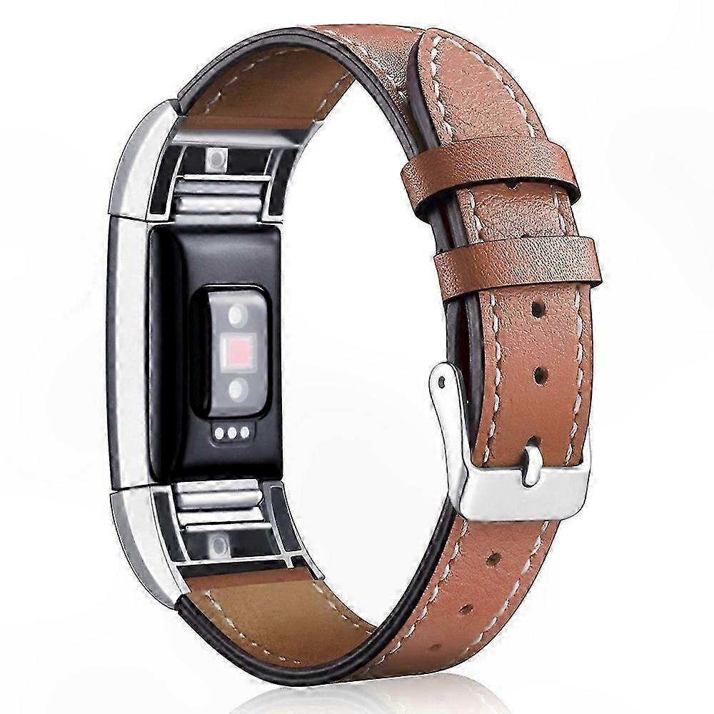 Genuine Leather Wrist Strap for Fitbit Charge 2 Replacement Band