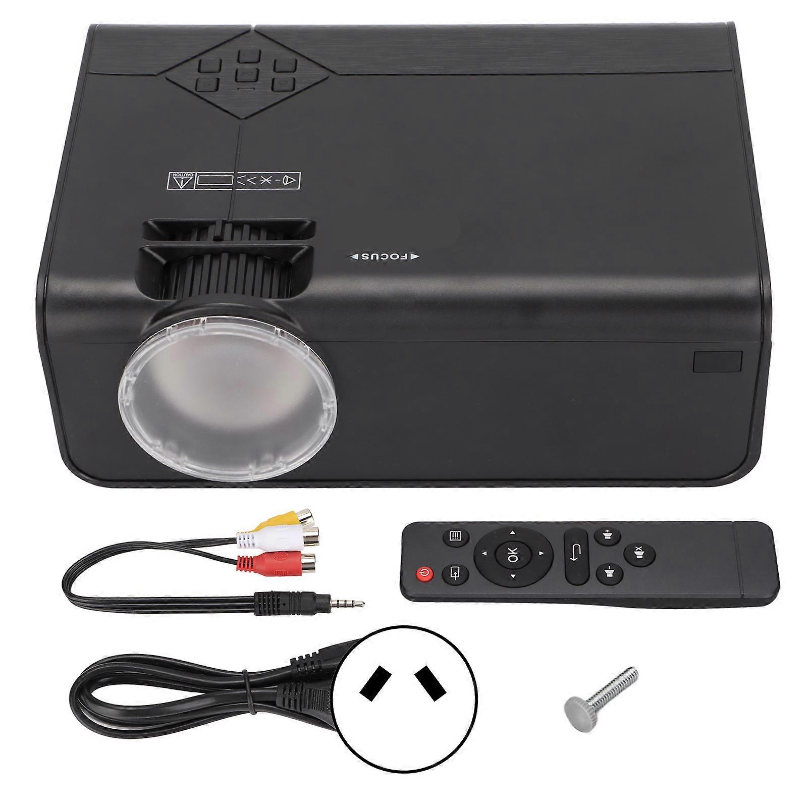 Portable Mini Projector Full HD with HIFI Stereo for TV Boxes, PC, Tablet, AU Plug