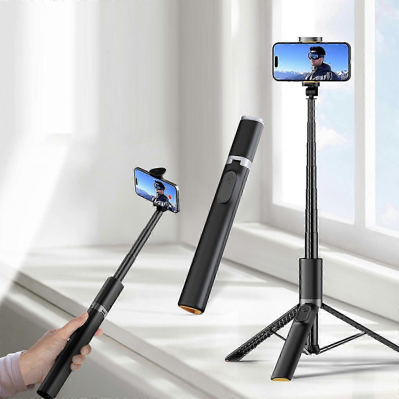 Compact tripod for phones with remote