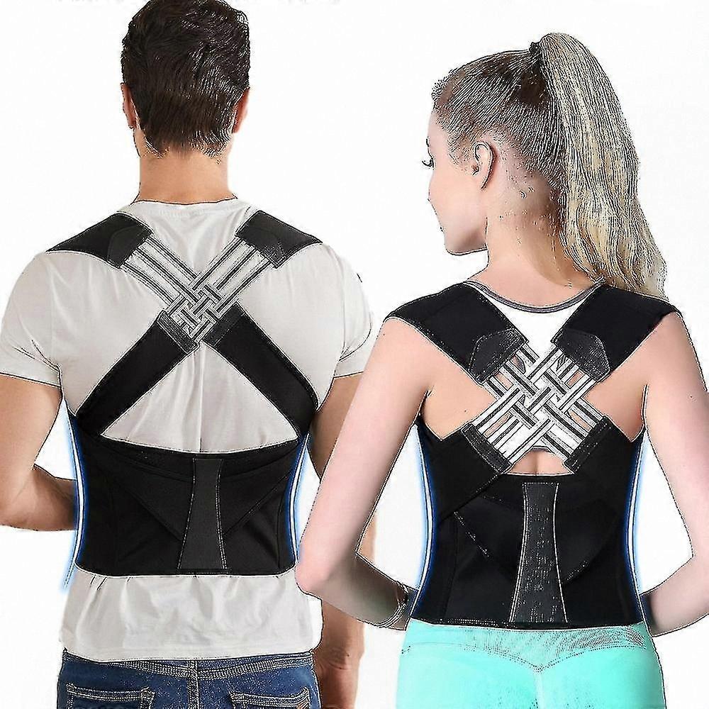 Back and Shoulder Alignment Support for Men and Women, Adjustable Pain Relief Brace for Upper and Lower Back
