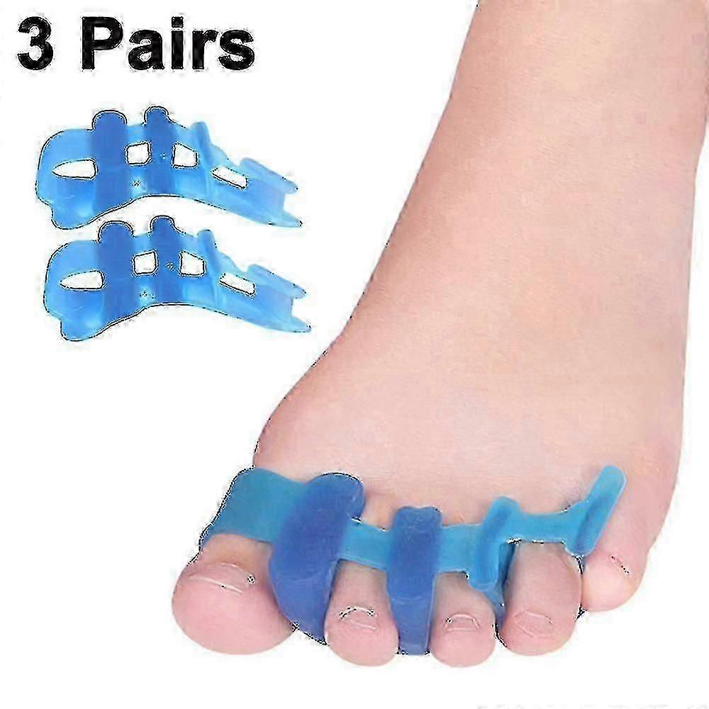 Toe Separators, Spacers ,realign Toes And Relieve Tightness In Feetblue6pcs