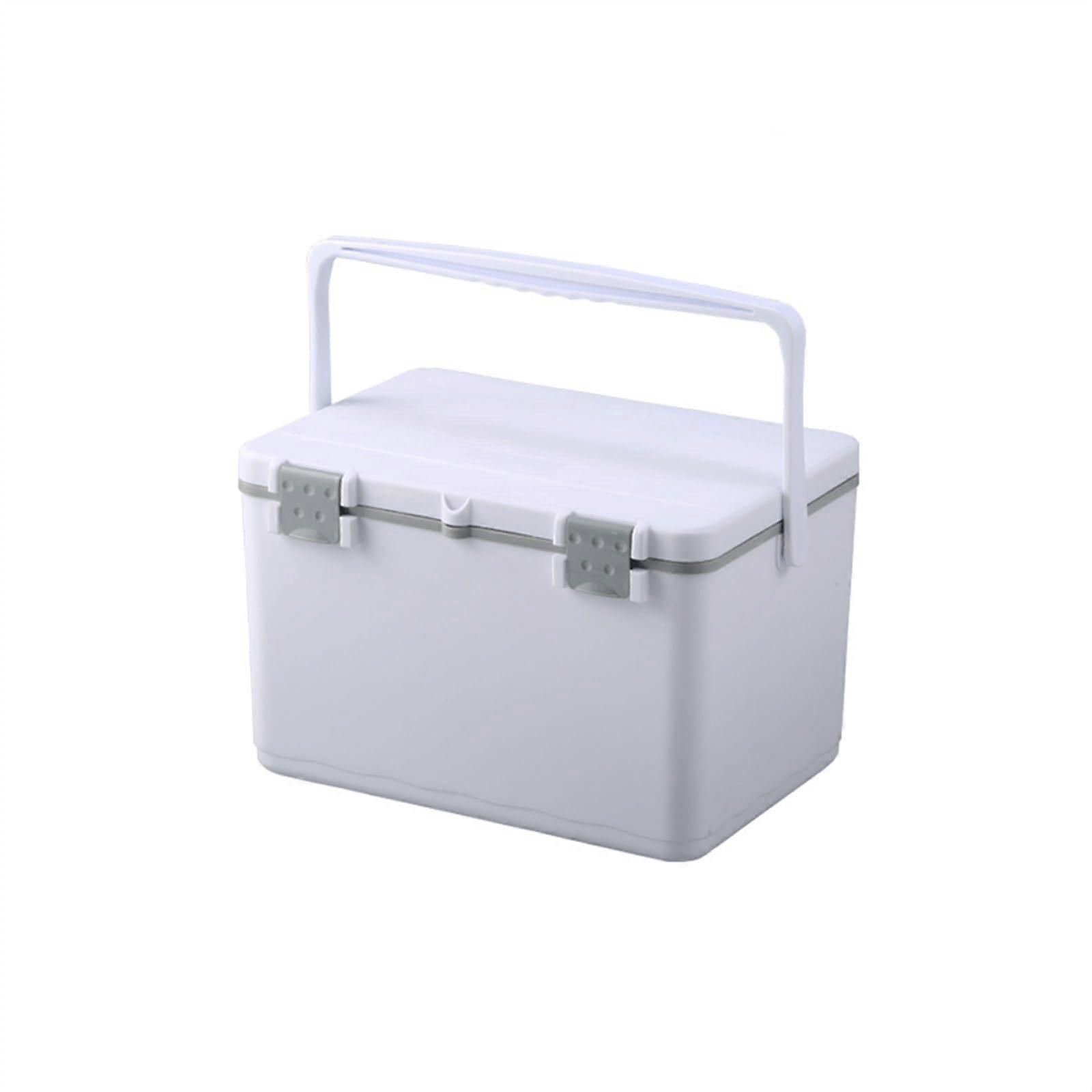 Ice Bucket White Plastic With Handle Kin Champagne Bucket Cooler Thick Drink Container For Bar Home Party