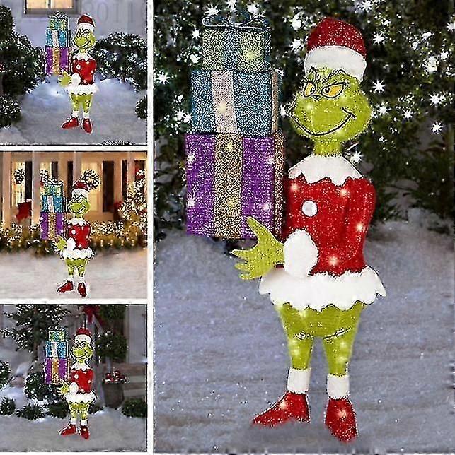Christmas LED yard decoration Santa Grinch outdoor
