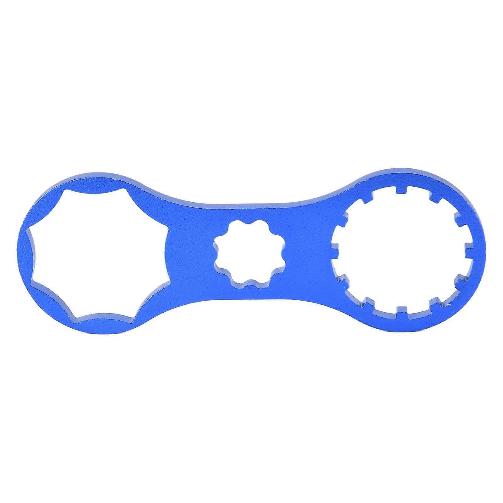 Bicycle Front Fork Wrench Aluminum Alloy For Santuo XCR/XCT/XCM Mountain Bikes Front Shoulder Cover Removal Tool Blue