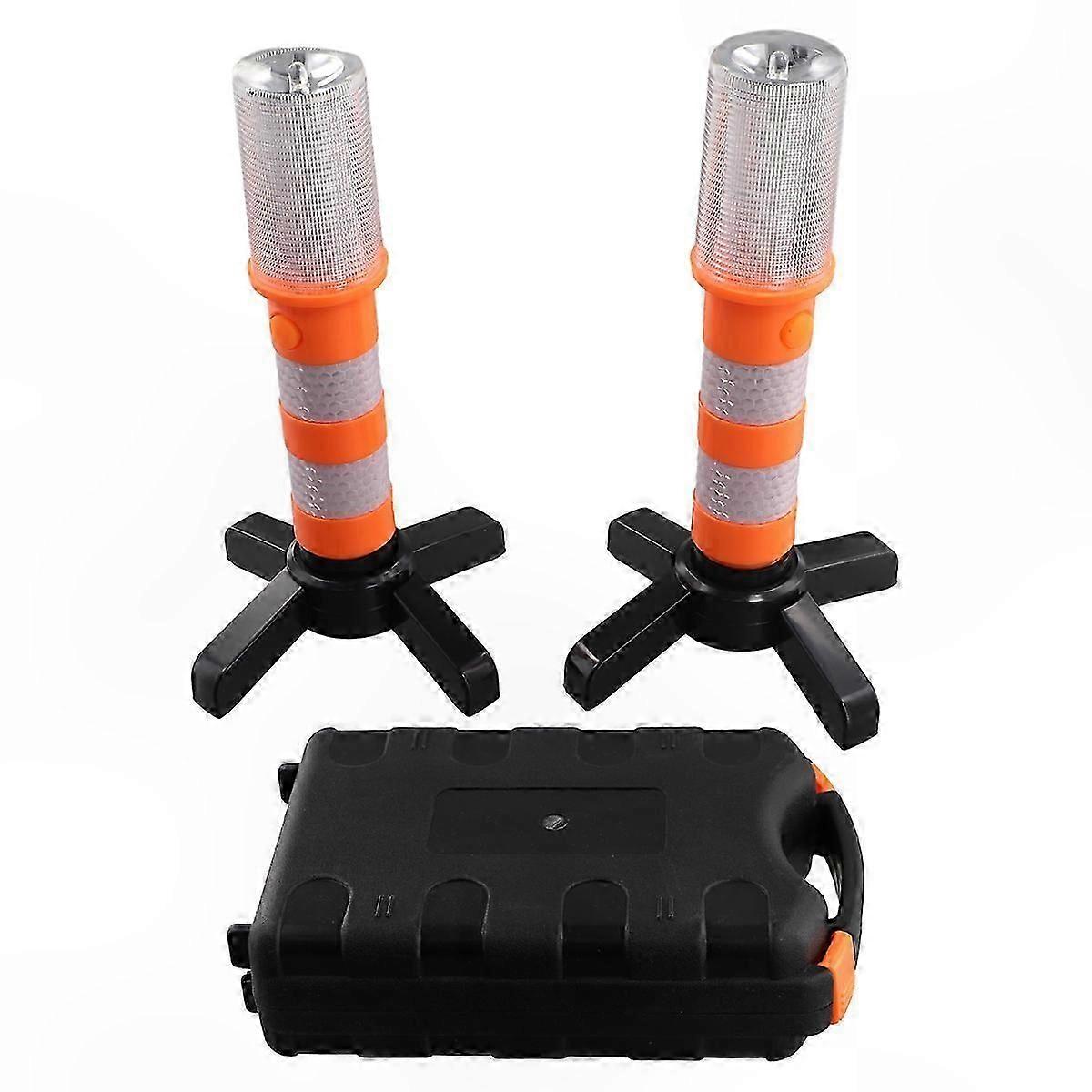 2-Pack LED Safety Beacon Strobe for Roadside Emergency Warning