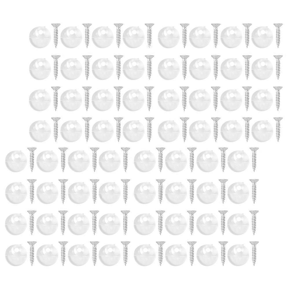 Glass Panel Retainer Clips Mirror Clips with Screws for Home 400Pcs