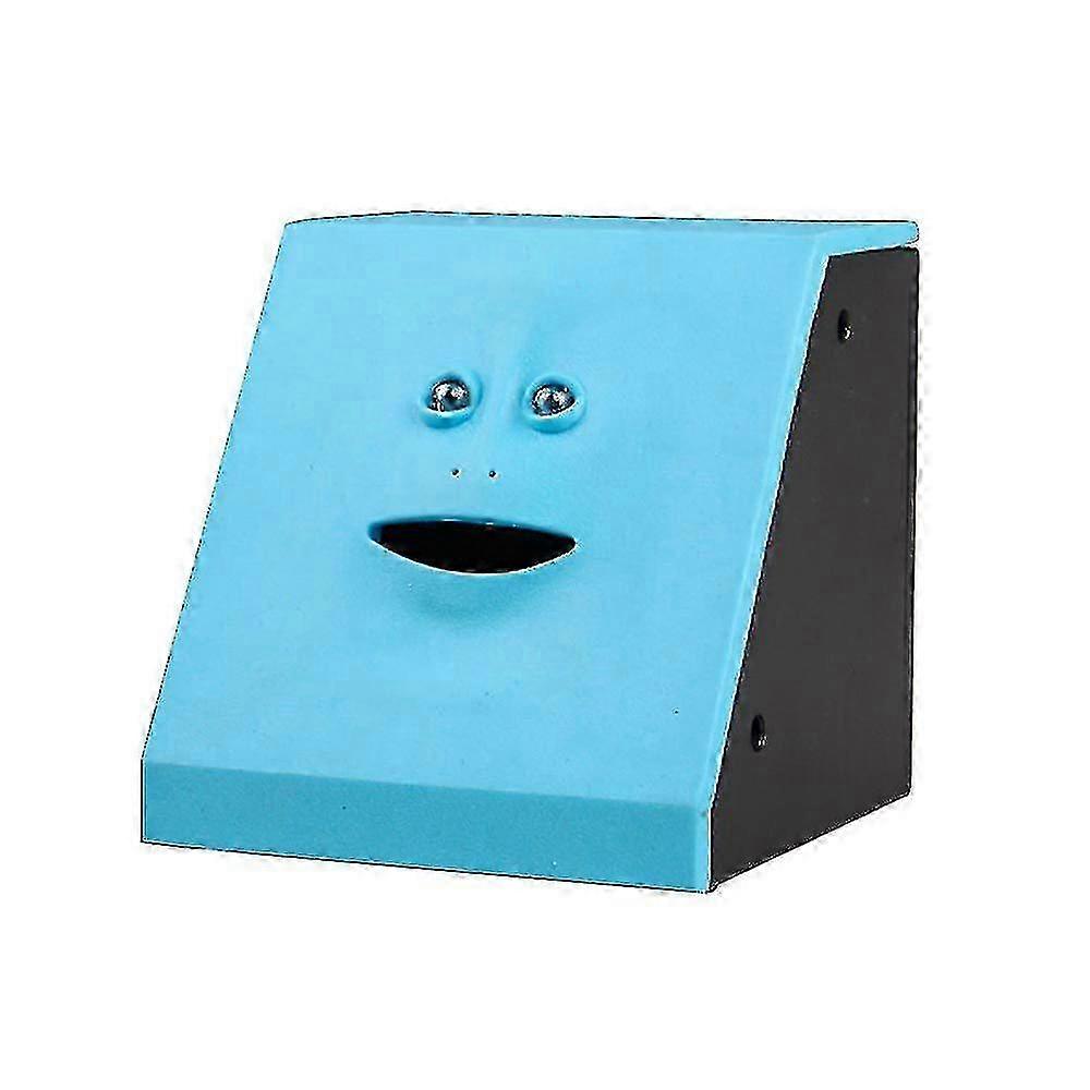 Cartoon Face Piggy Bank Automatic Coin Eating with Sensor and Non-slip Base Design