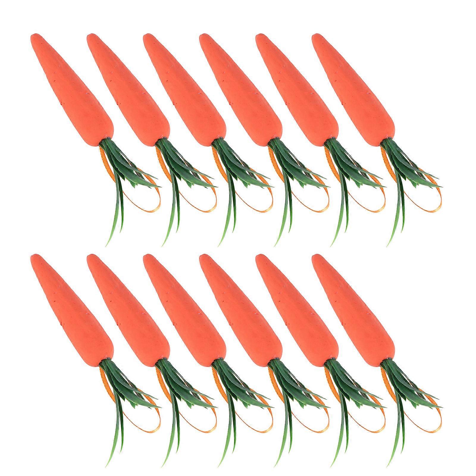 Simulated Carrot Decor Foam for Easter Party Decoration 12Pcs