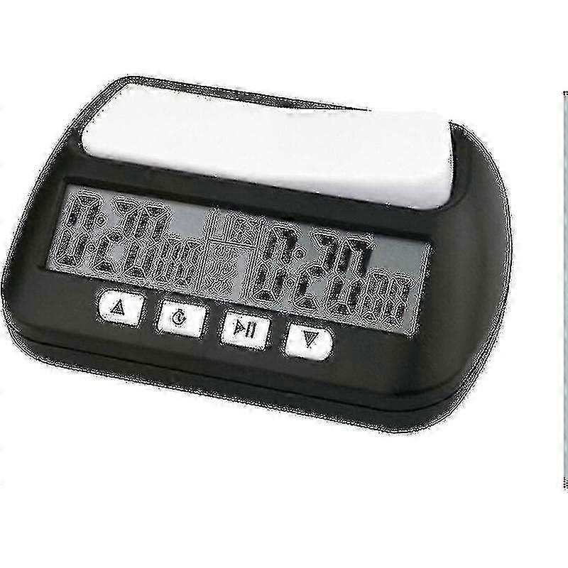 Professional Chess Clock Electronic Board Game Competition Time Counter Countdown Compact,black