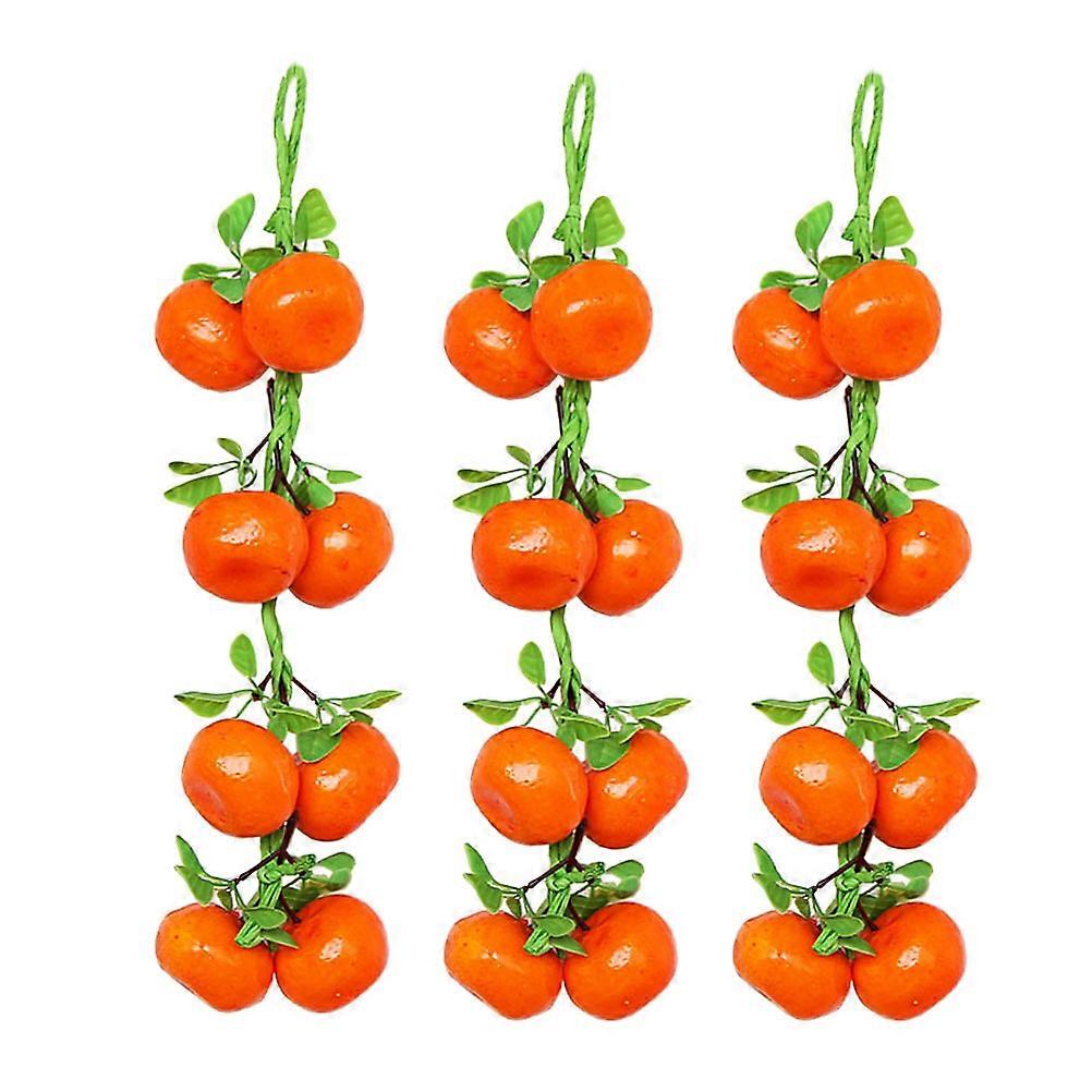 Simulation Fruit Ornaments Fake Decorations for Decor 3Pcs Set