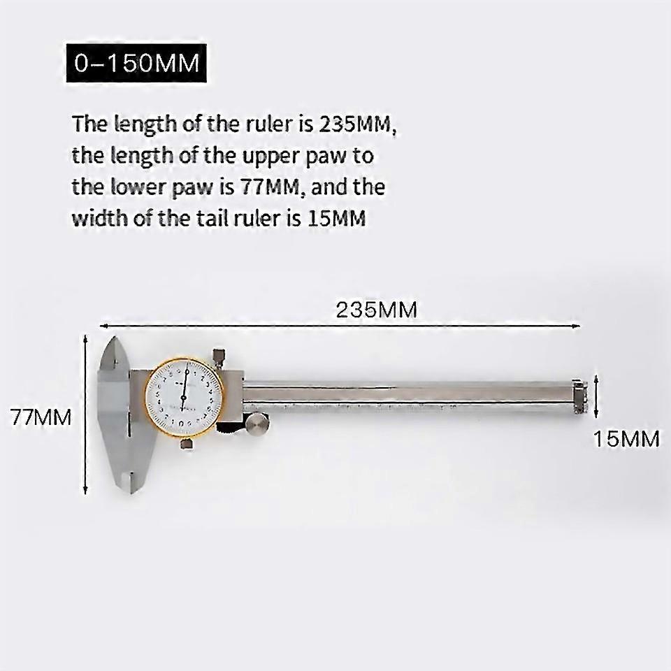 For 002mm High Precision Double Way Shock Proof Dial Calipers
