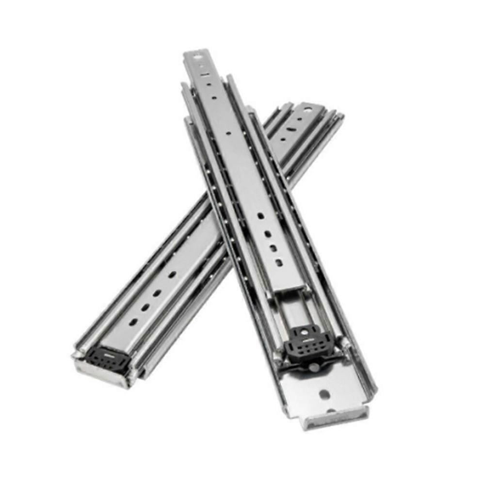 1 Pair 26 Inch Heavy Duty Drawer Slides White Zinc Plated 3 Sections Full Extension Ball Bearing Guide Rail