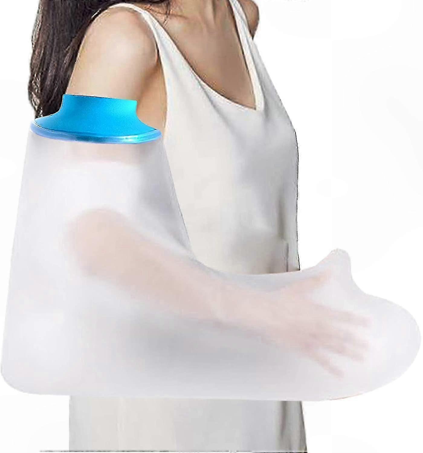 Full Leg Waterproof Shower Cover, Soft Seal for Dry Wounds During Bathing, Comfortable and Reusable Cast Protector for Adults