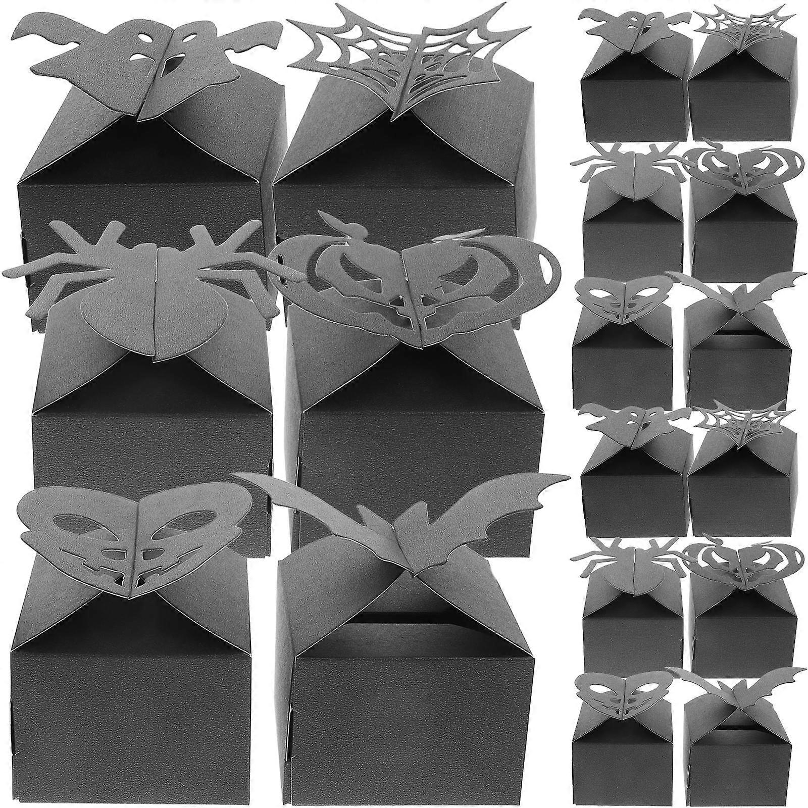 Halloween Candy Boxes Paper Gift Boxes for Packing 144Pcs Black