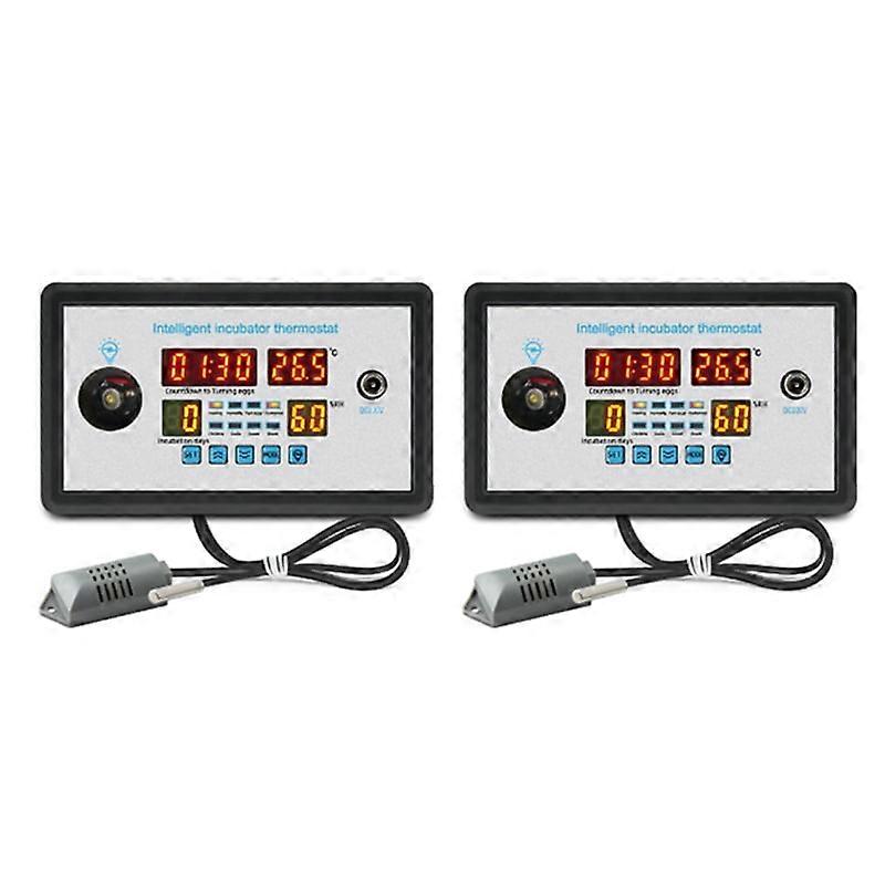 2X Smart Thermostat Digital ZFX-W9002 Thermostat Temperature Humidity Control Incubator 360 Automatic Egg Turning 12V